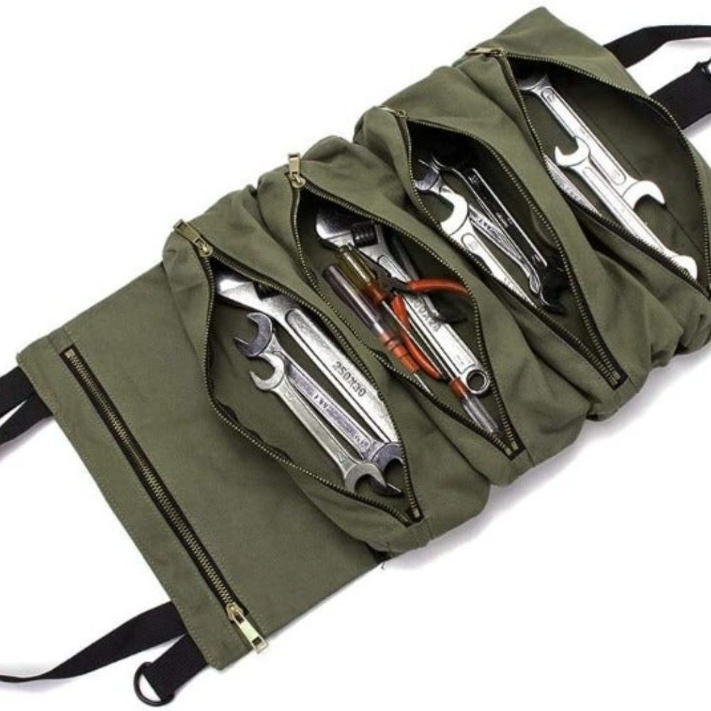 Super Roll Tool Roll, Multi-Purpose Roll Up Tool Bag, Wrench Roll, 19x11 Inches - Picture 3 of 7